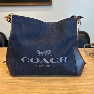 Coach Horse and Carriage Jacquard Dalton Shoulder Bag